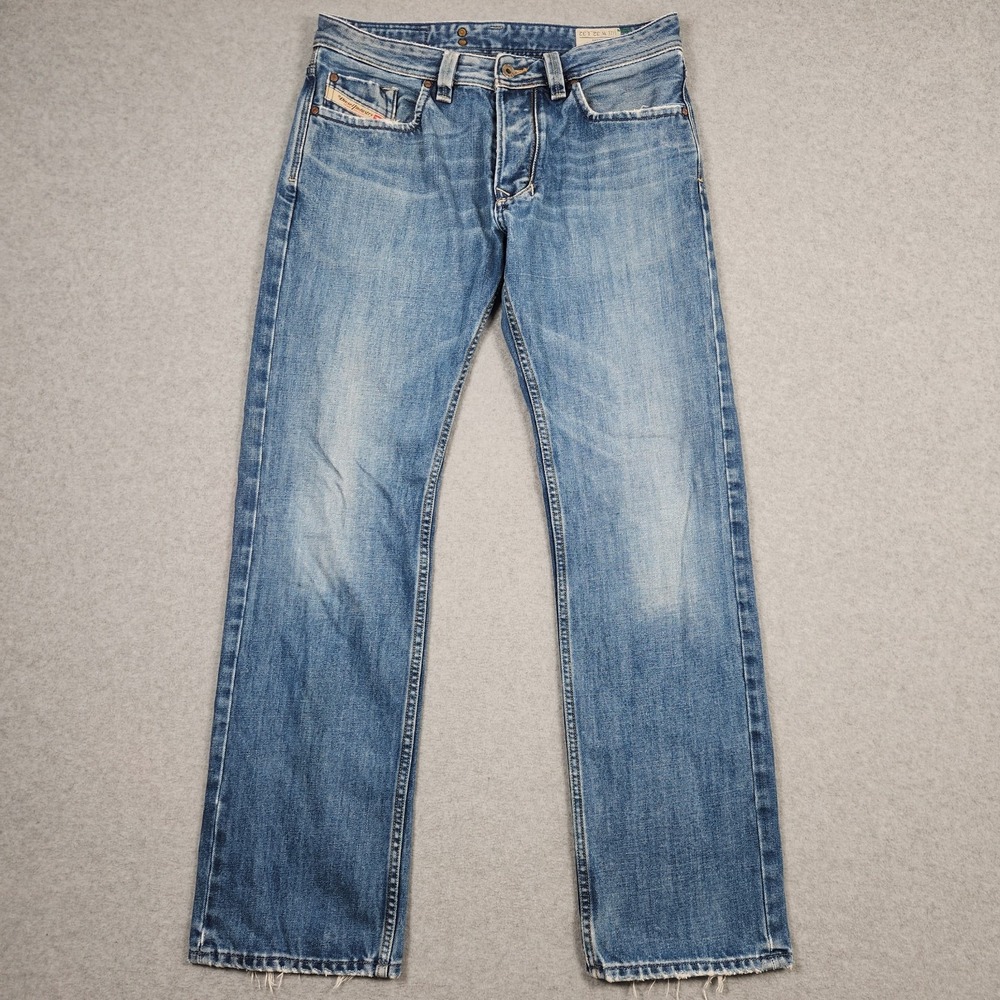 Diesel Larkee Jeans 32x32 Blue Straight Leg Denim Cotton Made In Italy 008AT